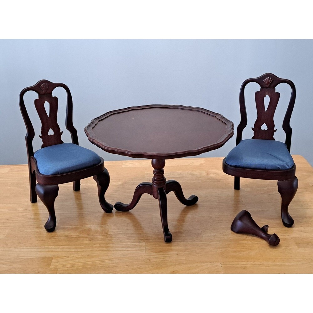 Pleasant Company American Girl Felicity Tilt-Top Table & Chairs 1990s READ